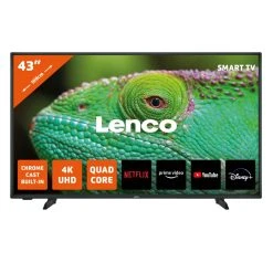 Lenco 43" 4K Smart TV Android LED-4353BK Noir