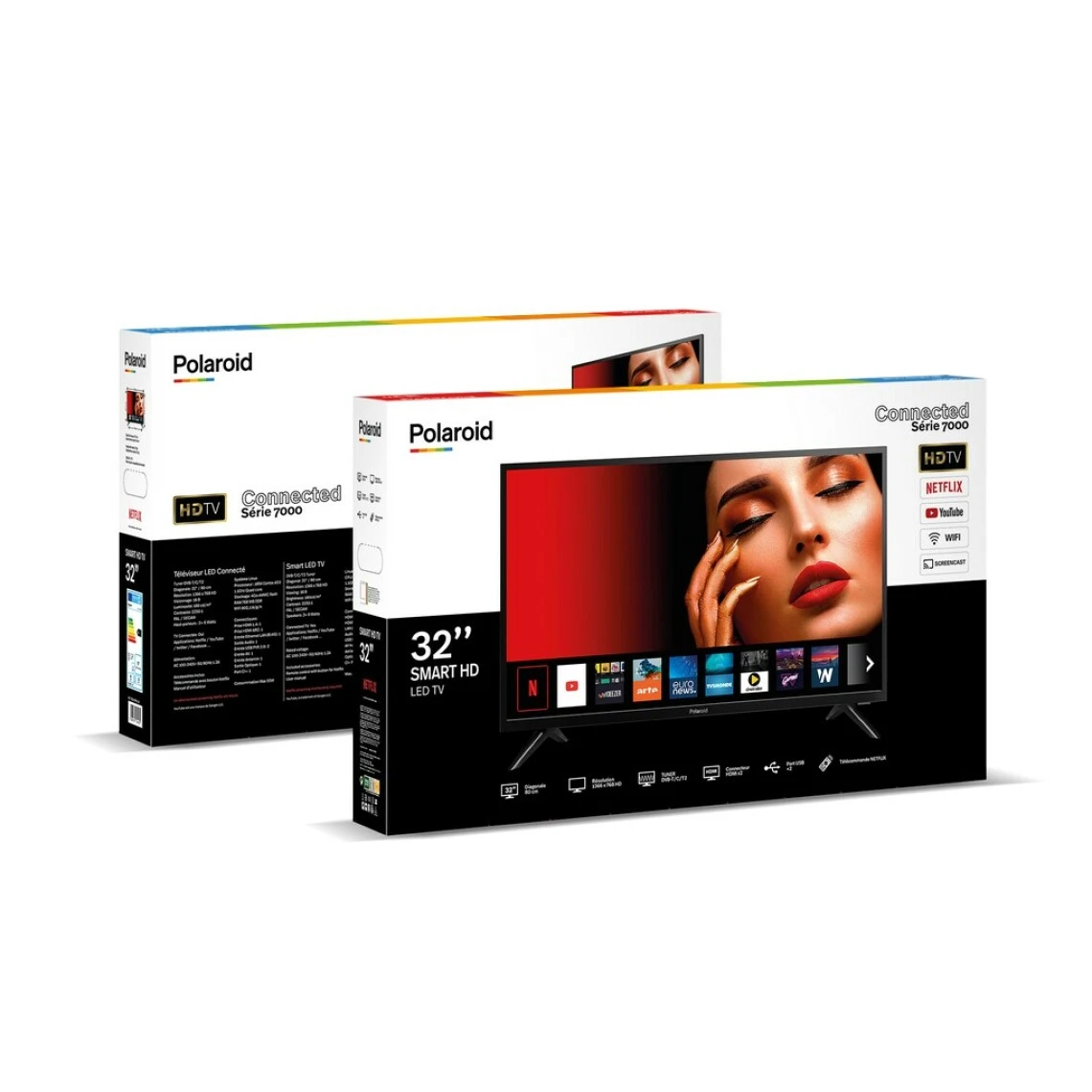 Polaroid Smart TV 32'' HD Netflix YouTube PrimeVideo Screencast USB HDMI 4 Polaroid Smart TV 32'' HD Netflix YouTube PrimeVideo Screencast USB HDMI – Image 4