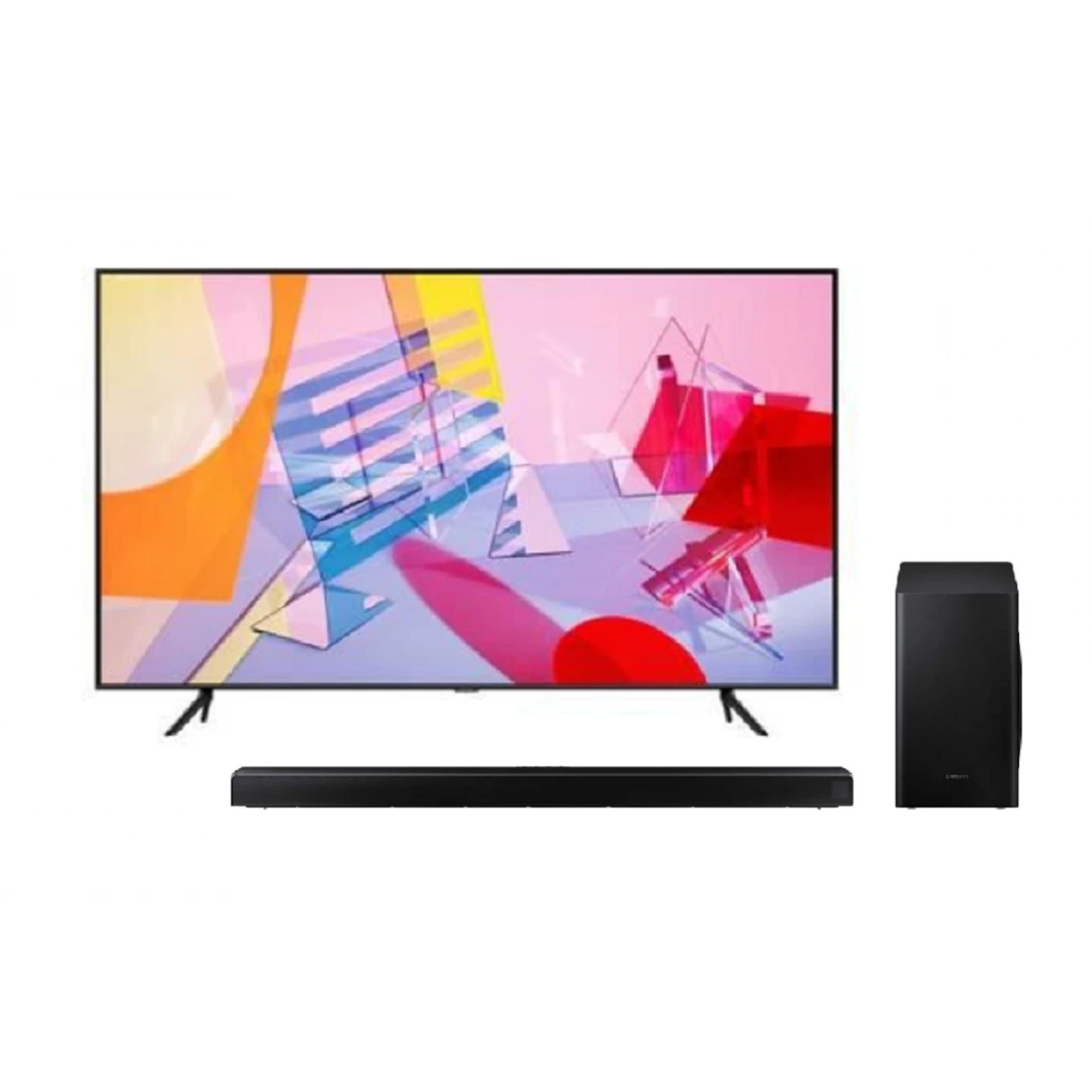 Samsung TV QLED 4K 58" 147 Cm - QE58Q60T 2020 + Barre De Son 2.1 - HW-Q60T 202...